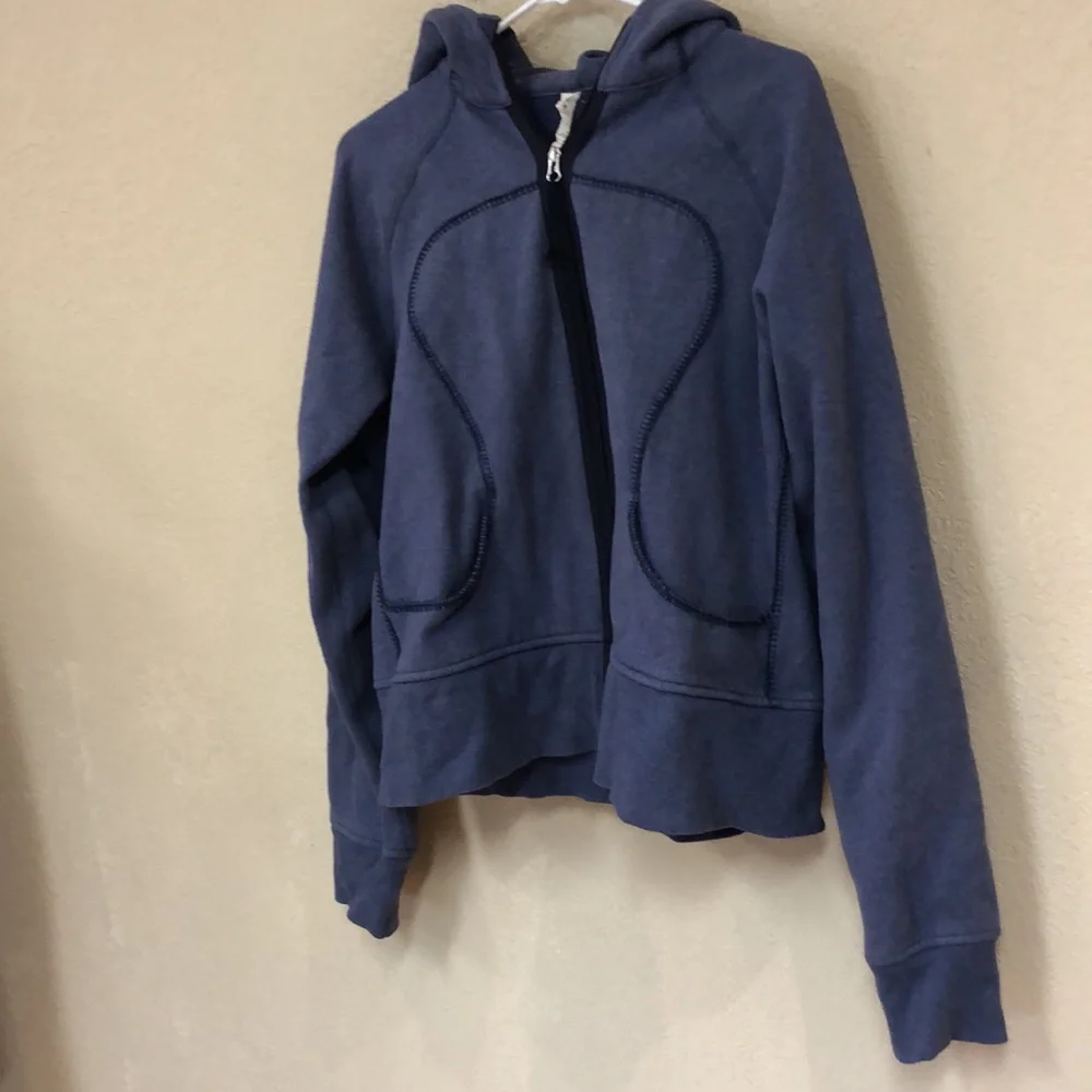 lululemon athletica Navy Zip-Up Hooded Sweatshirt